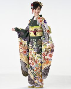 販売 古典柄振袖 A43005