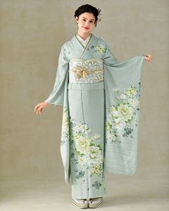 新作 販売 クール柄振袖 B40183